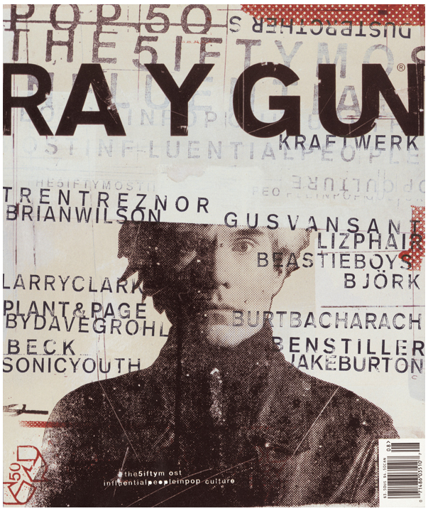 Couverture du magazine Ray Gun par David Carson